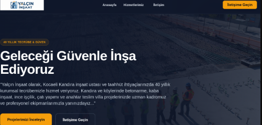 Yalçın İnşaat Web Tasarımı